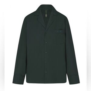 Skims Spa Button-Up Sleep Top in Pine Size L